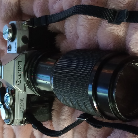 Canon AE-1 Program 35mm SLR Film Camera With A 80- 200mm Lense